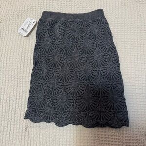 Free People Gray Textured Crop Top